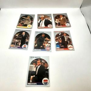 1990 NBA Hoops Coach Cards 7 Count